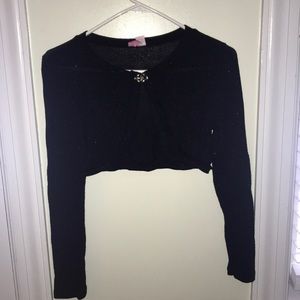 ❤️Short sparkly black cardigan